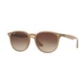 Ray-Ban RB4259F Sunglasses 616613-53 - Shiny Opal Beige Frame Brown Gradient Lenses