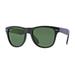 Ray-Ban Wayfarer Folding Sunglasses RB4105 601S-50 - Matte Black Frame Crystal Green Lenses