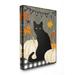 Stupell Industries Halloween Black Cat by Andrea Tachiera - Graphic Art Print Canvas in Black/Green | 30 H x 24 W x 1.5 D in | Wayfair