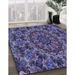 Blue/Indigo 0.35 in Indoor Area Rug - East Urban Home Floral Machine Made Power Loom Wool Area Rug in Blue/Purple Wool | 0.35 D in | Wayfair