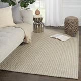 Gray/White 60 x 0.5 in Indoor Area Rug - Joss & Main Gwendolyn Striped Handwoven Sisal/Wool Beige/Gray Area Rug Nylon/Wool/Jute & Sisal | Wayfair