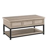 Latitude Run® Clintin Lift Top Extendable Coffee Table w/ Storage Wood in Gray | 18 H x 41.2 W x 19.7 D in | Wayfair