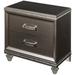 Rosdorf Park Kucharski 2 - Drawer Nightstand in Dark Champagne Wood in Brown/White | 29 H x 30 W x 18 D in | Wayfair