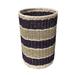 Longshore Tides Wicker Abaca Stripe Laundry Hamper Wicker/Rattan in Black | 24 H x 14.5 W x 23 D in | Wayfair E74316B31539486EA259FD2739F593E9