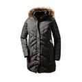 STOY Damen Parka WMN Quilted PRK D - Steppparka in Daunenoptik mit abzippbarer Kapuze - Mantel in großen Größen, anthrazit, 448 36020-000