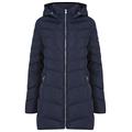 Tokyo Laundry Safflower 2 Longline Quilted Puffer Coat with Hood in Peacoat 8
