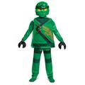 DISGUISE Unisex Kid's Deluxe Lloyds Lego Ninjago Costume, Green, Medium
