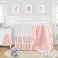 Sweet Jojo Designs 4 Piece Crib Bedding Set Polyester in Pink | Wayfair Rose-PK-Crib-4