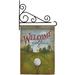 Breeze Decor Welcome Golfers 2-Sided Polyester 19 x 13 in. Flag Set in Gray | 18.5 H x 13 W x 1 D in | Wayfair BD-SP-GS-109064-IP-BO-03-D-US18-SB