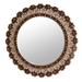 Darby Home Co Cavour Wine & Blossoms Floral Reverse Venetian Rustic Accent Mirror | 23.5 H x 23.5 W x 1.2 D in | Wayfair