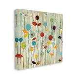 Stupell Industries Abstract Drop Floral Scene Whimsical by Classic Collection - Painting Print Canvas in Green/Red/Yellow | 24 H x 24 W in | Wayfair