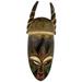 Bungalow Rose Twisted Horn African Wood Mask Wall Décor in Black | 17 H x 6.5 W x 3 D in | Wayfair 7C00F77DE7874015B99BE3BC4AD45177