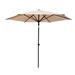 Arlmont & Co. Kyeron 8' 10" x 8' 10" Hexagonal Market Umbrella in Brown | Wayfair 59106BC862C5490884CBAD55F76FFF22