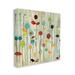 Stupell Industries Abstract Drop Floral Scene Whimsical by Classic Collection - Painting Print Canvas in Green/Red/Yellow | 30 H x 30 W in | Wayfair