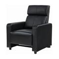 Ebern Designs Push Back Home Theater Individual Seating Faux Leather in Black | 41.25 H x 29.5 W x 35 D in | Wayfair