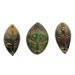 Bungalow Rose 3 Piece African Wood Masks Wall Décor Set in Black/Green | 5.25 H x 3.7 W x 1.2 D in | Wayfair 4ACDDC142FDF4C5C8C1B3375BD66281A