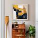 Orren Ellis Navy & Gold I - Picture Frame Print on Canvas in Black/Yellow | 21 H x 21 W in | Wayfair F089D58F882D4D1BA71C3837AED46746