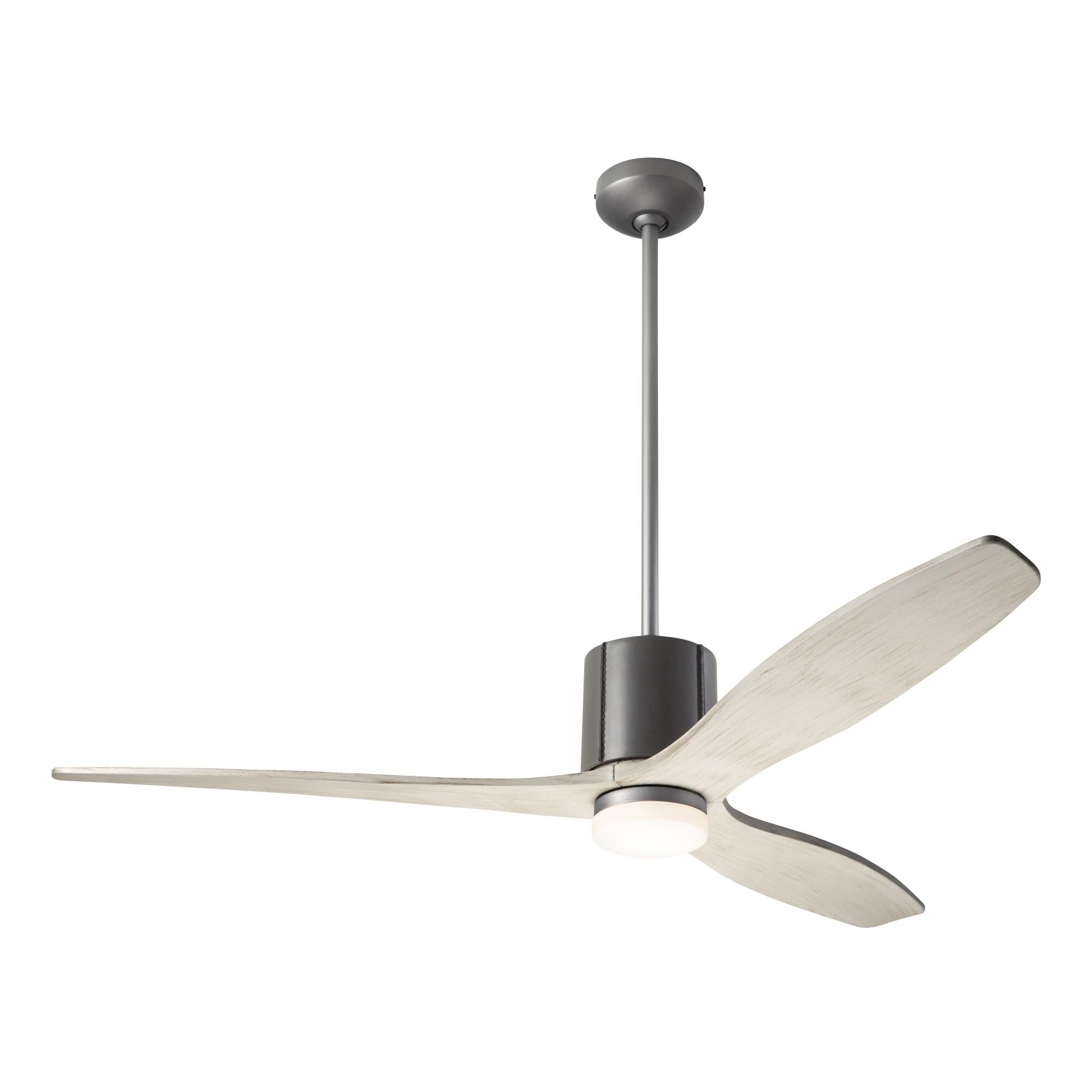 Modern Fan Company Leatherluxe 54 Inch Ceiling Fan with Light Kit - LLX-GTGY-54-WW-271-WC