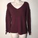 American Eagle Outfitters Sweaters | American Eagle Lace Up Sleeve V-Neck Sweater | Color: Purple/Red | Size: S