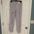 American Eagle Outfitters Pants & Jumpsuits | Ae Distressed Jeggings 8 Xlong | Color: Purple/White | Size: 8