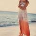 Free People Dresses | Free People Snake Goddess Dip Dye Maxi Dress | Color: Orange/White | Size: 2