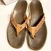 Coach Shoes | Coach Latrice Khaki Thong Sandals Size 8 | Color: Brown/Tan | Size: 8