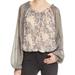 Free People Tops | Free People Sheer Floral Hendrix Blouse | Color: Blue/Cream | Size: S