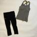 Athleta Tops | Lot Of 2 Athleta Heat Suporte Tank Bra Top + Capri | Color: Black/Gray | Size: Xs