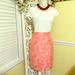 J. Crew Skirts | Excellent Condition J Crew Crossover Skirt Sz4 | Color: Cream/Pink | Size: 4
