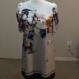 Zara Dresses | Beautiful Spring Floral Shift Dress. Bnwt Zara | Color: Blue/White | Size: M