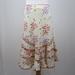 Anthropologie Skirts | Anthropologie Lithe Ivory Embroidered Flower Skirt | Color: Purple/Red | Size: 0