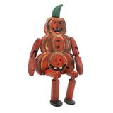 The Holiday Aisle® Reclaimed Wood Pumpkin Man Shelf Sitter Wood in Brown | 20 H x 10 W x 2 D in | Wayfair A6121624AFD84F0AAC706CDB3615000B