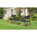 George Oliver Phillippi 3 Piece Rattan Wood Seating Group Synthetic Wicker/All - Weather Wicker/Wicker/Rattan in Black/Brown | Outdoor Furniture | Wayfair
