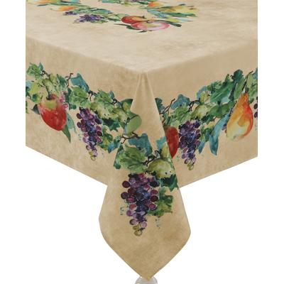 Laural Home Palermo 70x84 Tablecloth - Tan And Green