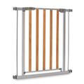 Hauck Türschutzgitter / Treppenschutzgitter für Kinder Wood Lock 2 Safety Gate / ohne Bohren / 75 - 80 cm breit / erweiterbar mit separater Verlängerung / Metall Holz Gitter / grau