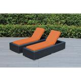 Latitude Run® Billyjo Outdoor Wicker Chaise Lounge - No Assembly Wicker/Rattan in Black | 33 H x 29 W x 83 D in | Wayfair