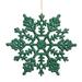 Andover Mills™ Glitter Snowflake Ornament Plastic in Green | 6.25 H x 6.25 W x 0.5 D in | Wayfair HLDY7879 38055635