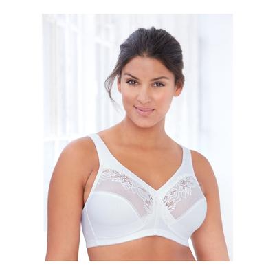 Plus Size Women's Full Figure Plus Size Magiclift Minimizer Bra Wirefree #1003 Bra by Glamorise in White (Size 36 H)