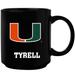 Black Miami Hurricanes 11oz. Personalized Mug