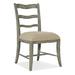 Hooker Furniture Alfresco Ladder Back Side Chair in Gray Wood/Upholstered/Fabric in Brown | 38.5 H x 23.25 W x 25 D in | Wayfair 6025-75313-90