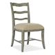 Hooker Furniture Alfresco Ladder Back Side Chair in Gray Wood/Upholstered/Fabric in Brown/Gray | 38.5 H x 23.25 W x 25 D in | Wayfair 6025-75313-90