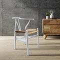 Bay Isle Home™ Marcial Solid Wood Slat Back Side Chair Wood in White | 30.7 H x 22 W x 20.47 D in | Wayfair E68B8C7FF6404D6FB2EA1B94D9CDFA81