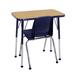 Factory Direct Partners T-Mold Laminate Adjustable Height Desk & Chair Set Laminate/Metal | Wayfair 12887-OKNV