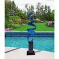 Statements2000 Modern Sculpture, Abstract Yard Sculpture, Garden Décor Indoor Outdoor Statue - Black Perfect Moment in Blue | Wayfair