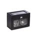 Bey-Berk Watch Box Leather/Fabric in Black | 9 H x 12.75 W x 6.5 D in | Wayfair BB605BLK