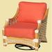 Bay Isle Home™ Schmitz Rocking Chair Wicker/Rattan/Fabric | 36 H x 31 W x 35 D in | Wayfair 3C590D1CB1124C3499C476C8FA9E478C