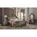 Acme Versailles Panel Bed Wood in Black/Brown/Gray | 72 H x 74 W x 93 D in | Wayfair 26860Q