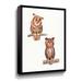 Redwood Rover 'Two Owl Birds on The Branch - Print Canvas in Brown/Green | 8 H x 10 W x 2 D in | Wayfair D3D188ED93C64EA6BAD3C361AE0D9323