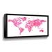 Gemma Violet 'World Map Silhouette Floral Petals' - Print Canvas in Pink | 24 H x 48 W x 2 D in | Wayfair 2971A66586FB47B69A3F5D5EFD7B4C49