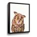 Redwood Rover 'Owl So Curious Bird' - Print Canvas in Brown/Green | 8 H x 10 W x 2 D in | Wayfair B87ABD927297400CB35E0281E6C973F7